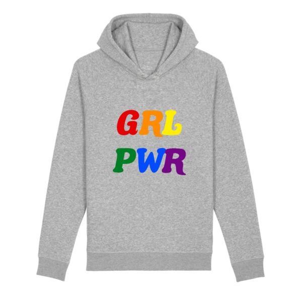 Sweat à capuche BIO Unisexe - GRL PWR Multicolore