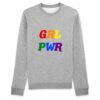 Sweat BIO Unisexe - GRL PWR Multicolore