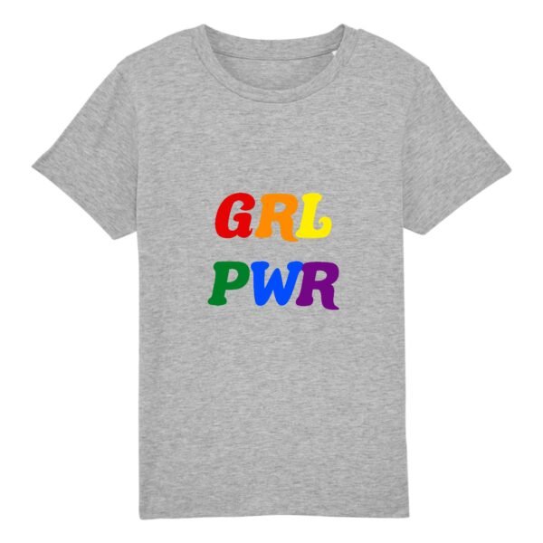 T-shirt Enfant Coton bio - GRL PWR Multicolore
