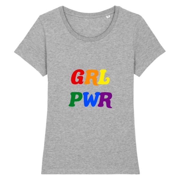 T-shirt Femme 100% Coton BIO - GRL PWR Multicolore
