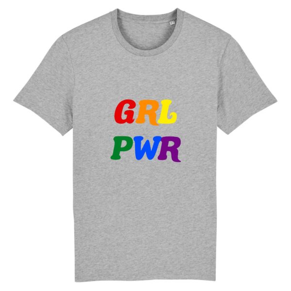 T-shirt Unisexe Coton BIO - GRL PWR Multicolore