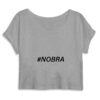 Crop Top Femme 100% Coton BIO - #Nobra