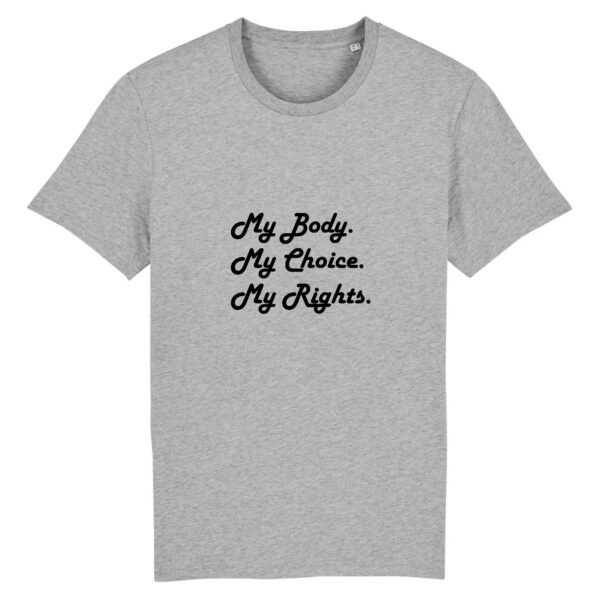 T-shirt Unisexe Coton BIO - My body, My choice, My Rights.