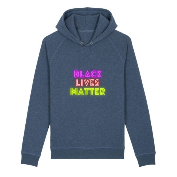Sweat à capuche BIO Unisexe - Black Lives Matter Neon