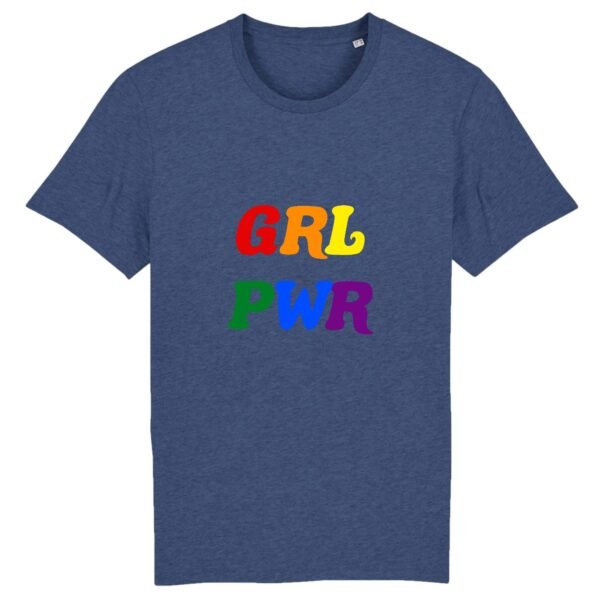 T-shirt Unisexe Coton BIO - GRL PWR Multicolore