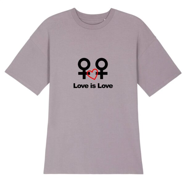 Robe T-shirt Femme 100% Coton BIO - Love is Love entre femmes