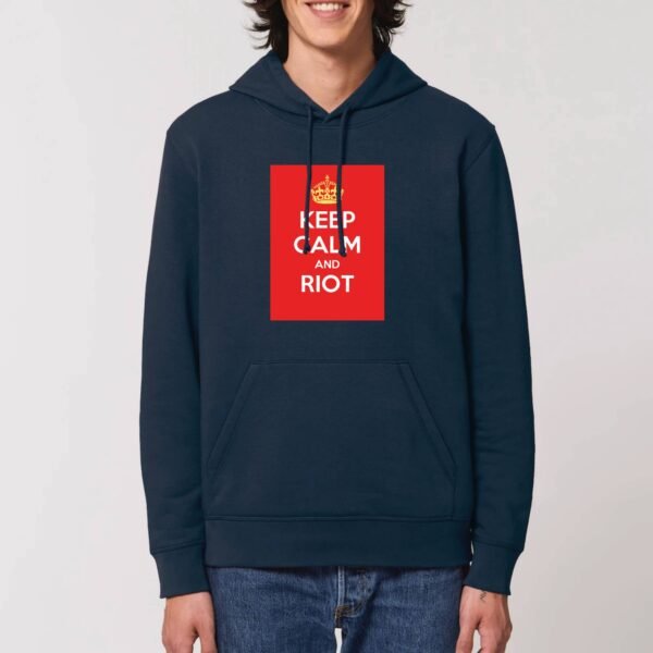 Sweat à capuche BIO Unisexe - Keep Calm and Riot
