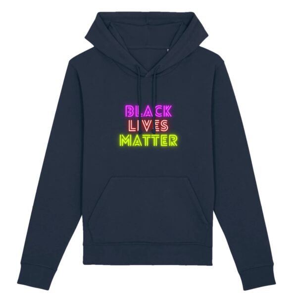Sweat à capuche BIO Unisexe - Black Lives Matter Neon
