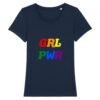 T-shirt Femme 100% Coton BIO - GRL PWR Multicolore
