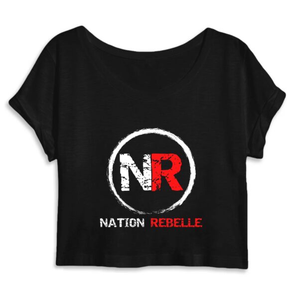 Crop Top Femme 100% Coton BIO - Nation Rebelle