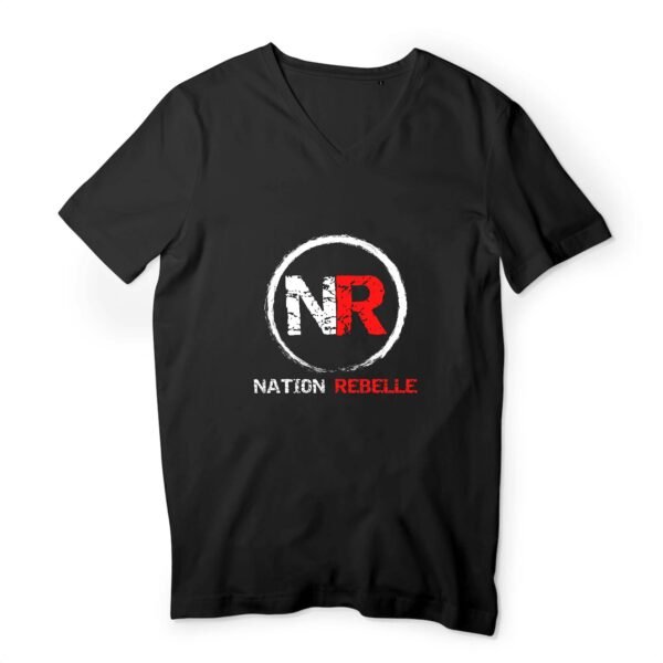 T-shirt Homme Col V 100 % coton bio - Nation Rebelle