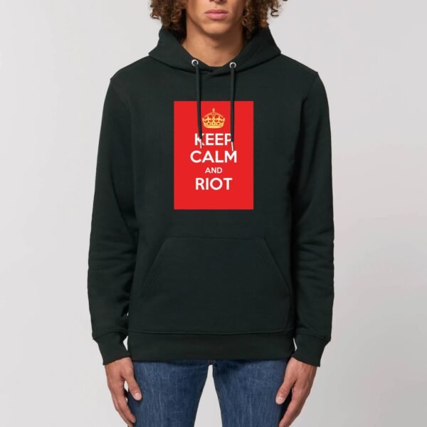 Sweat à capuche BIO Unisexe - Keep Calm and Riot