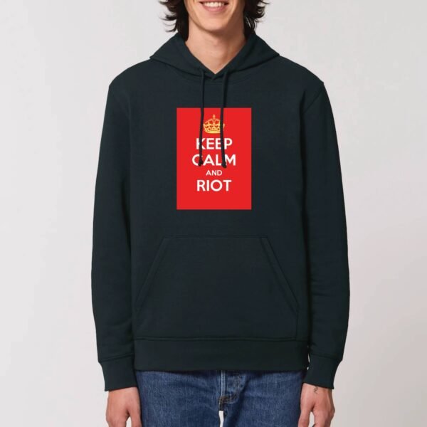 Sweat à capuche BIO Unisexe - Keep Calm and Riot