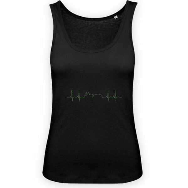 Débardeur Femme 100% Coton BIO - Vegan fréquence cardiaque