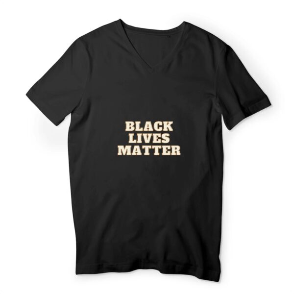 T-shirt Homme Col V 100 % coton bio - Black Lives Matter
