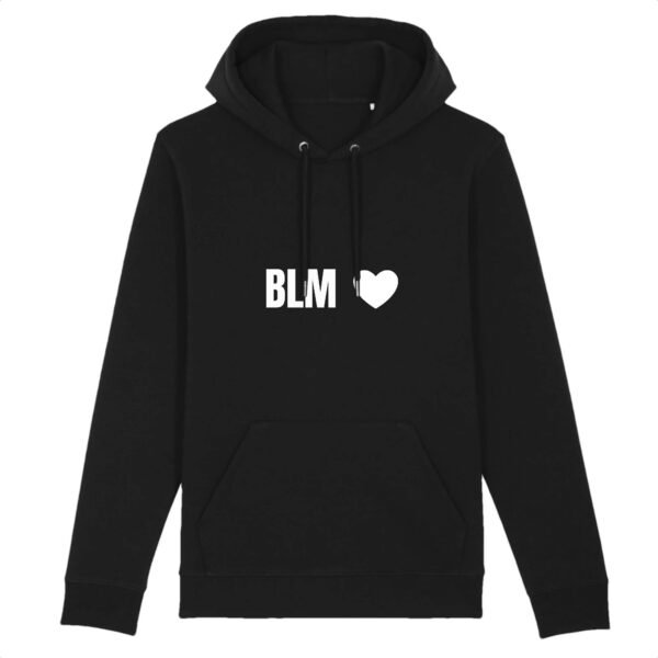 Sweat à capuche BIO Unisexe - BLM Cœur