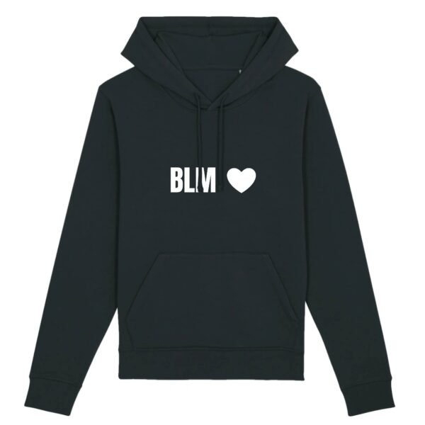 Sweat à capuche BIO Unisexe - BLM Cœur