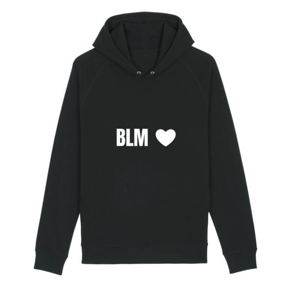 Sweat à capuche BIO Unisexe - BLM Cœur