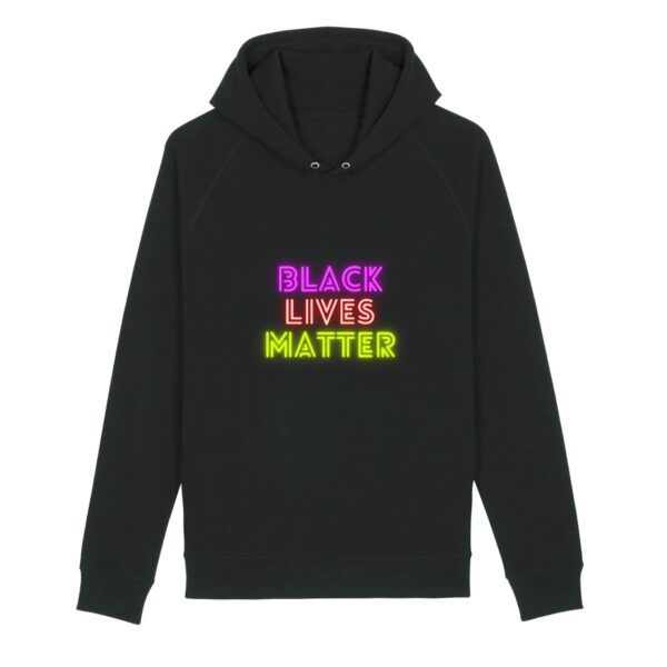 Sweat à capuche BIO Unisexe - Black Lives Matter Neon