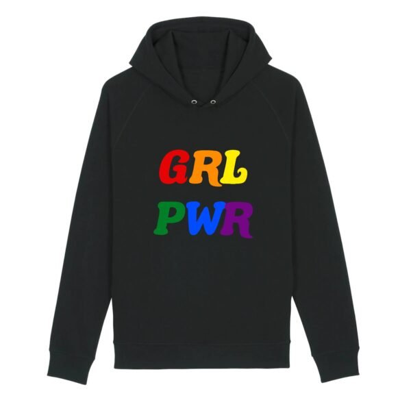 Sweat à capuche BIO Unisexe - GRL PWR Multicolore