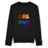 Sweat BIO Unisexe - GRL PWR Multicolore