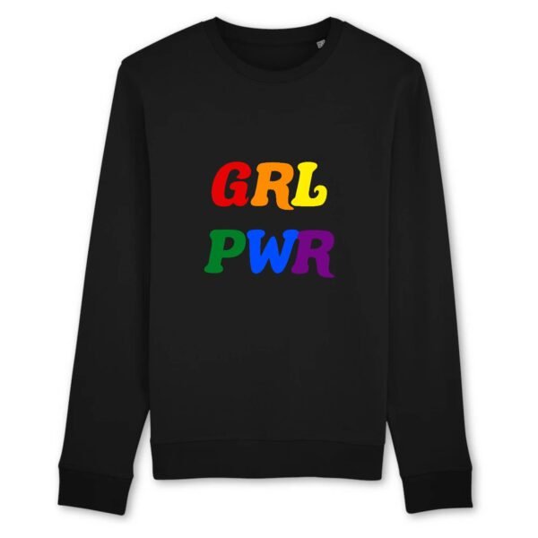 Sweat BIO Unisexe - GRL PWR Multicolore
