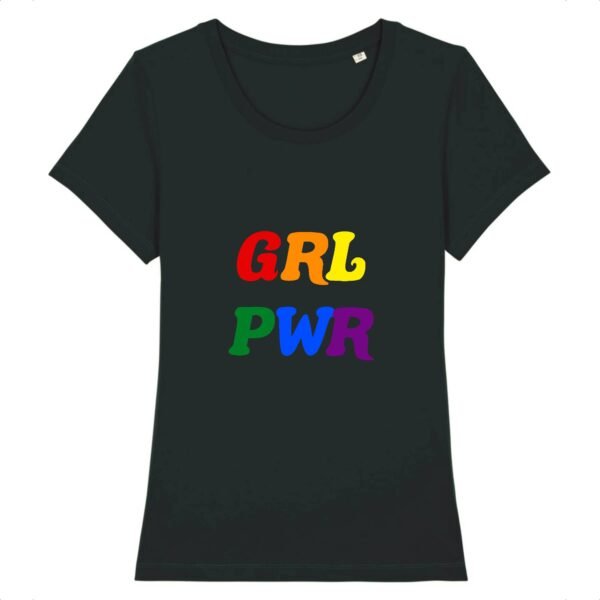 T-shirt Femme 100% Coton BIO - GRL PWR Multicolore