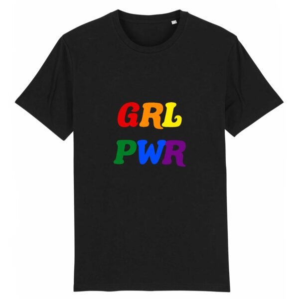T-shirt Unisexe Coton BIO - GRL PWR Multicolore