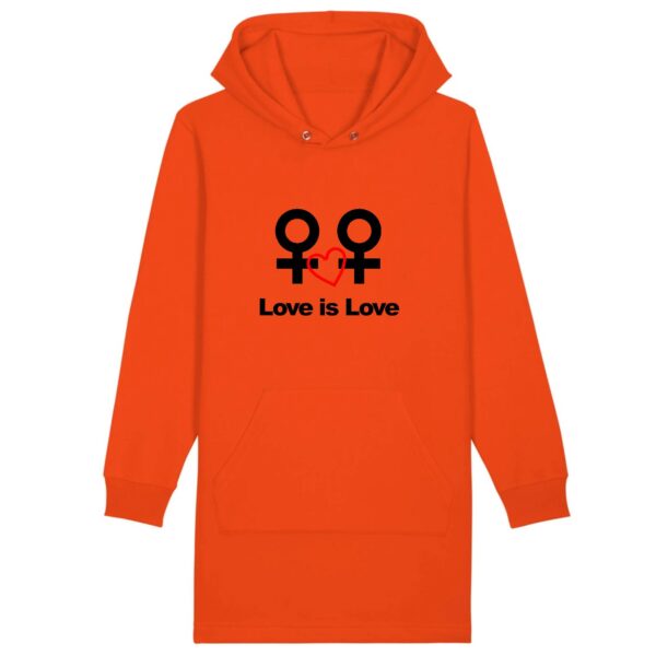 Robe à capuche - Love is Love entre femmes