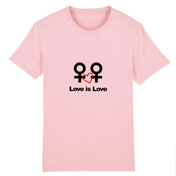 T-shirt Unisexe Coton BIO - Love is Love entre femmes
