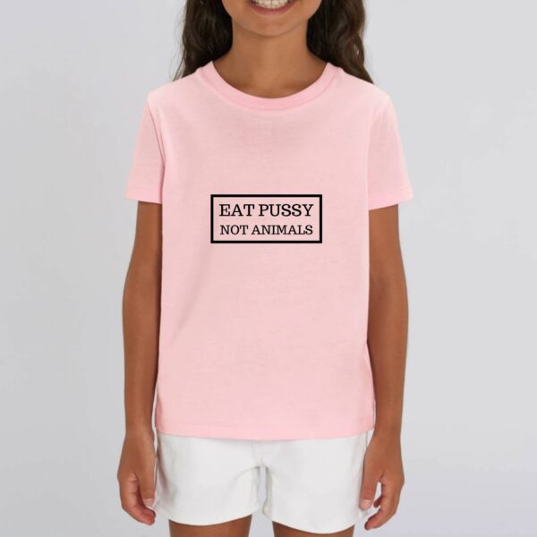 T-shirt Enfant Coton bio - Eat Pussy, not animals