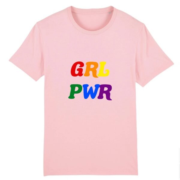 T-shirt Unisexe Coton BIO - GRL PWR Multicolore