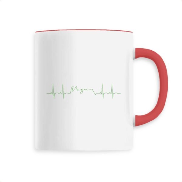 Mug céramique - Vegan fréquence cardiaque